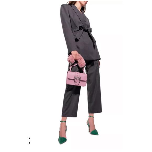 Pinko Emeline Belted Wool Blend Blazer Gray Italy Size 12 US / 48 IT - Picture 15 of 15